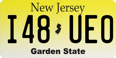 NJ license plate I48UEO