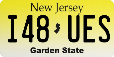 NJ license plate I48UES