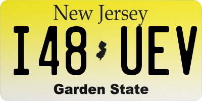 NJ license plate I48UEV