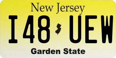 NJ license plate I48UEW