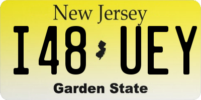 NJ license plate I48UEY