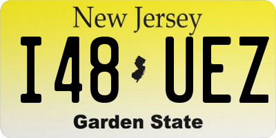 NJ license plate I48UEZ