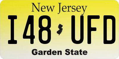 NJ license plate I48UFD