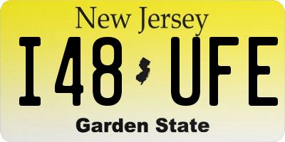 NJ license plate I48UFE