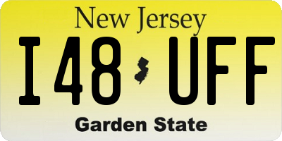 NJ license plate I48UFF