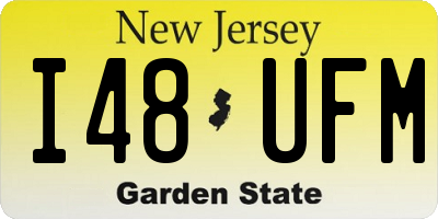 NJ license plate I48UFM
