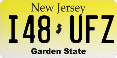 NJ license plate I48UFZ