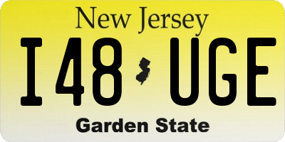 NJ license plate I48UGE