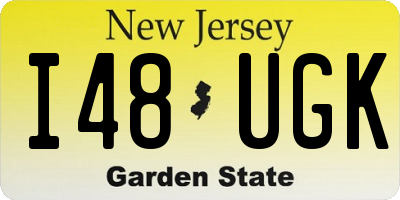 NJ license plate I48UGK