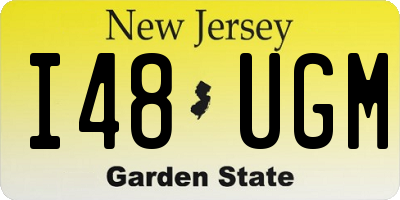 NJ license plate I48UGM