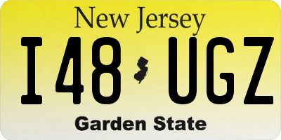 NJ license plate I48UGZ