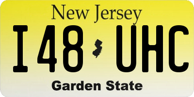 NJ license plate I48UHC