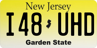 NJ license plate I48UHD
