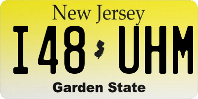 NJ license plate I48UHM