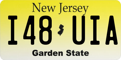 NJ license plate I48UIA