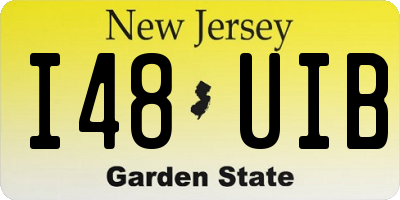 NJ license plate I48UIB