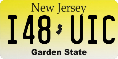 NJ license plate I48UIC