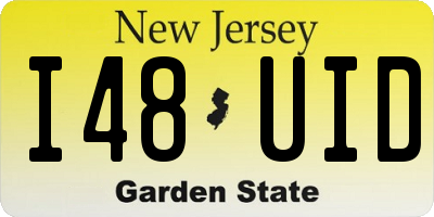 NJ license plate I48UID