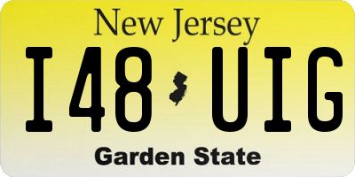 NJ license plate I48UIG