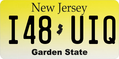 NJ license plate I48UIQ