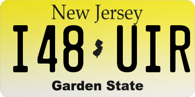 NJ license plate I48UIR