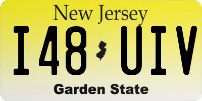 NJ license plate I48UIV