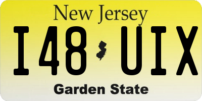 NJ license plate I48UIX