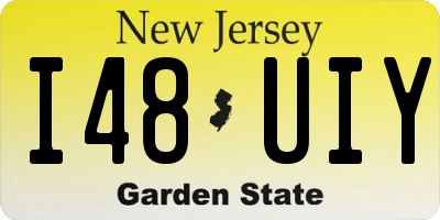 NJ license plate I48UIY