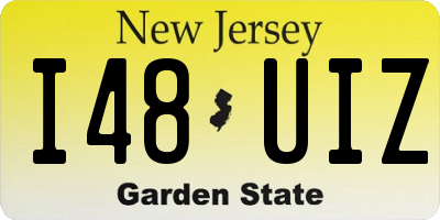 NJ license plate I48UIZ