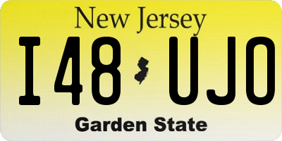 NJ license plate I48UJO