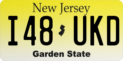NJ license plate I48UKD