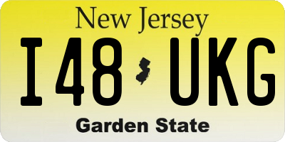 NJ license plate I48UKG