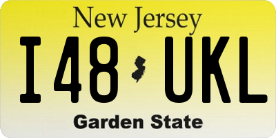 NJ license plate I48UKL