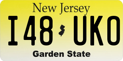 NJ license plate I48UKO