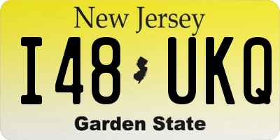NJ license plate I48UKQ