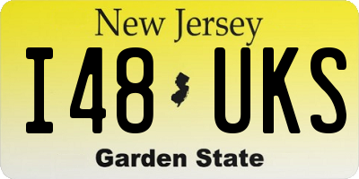 NJ license plate I48UKS