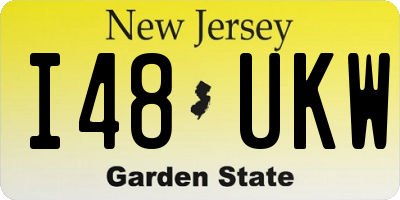 NJ license plate I48UKW