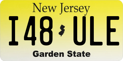 NJ license plate I48ULE