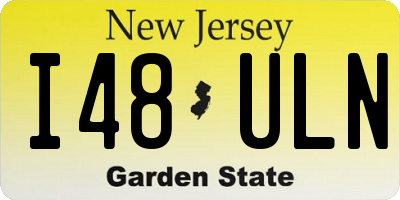 NJ license plate I48ULN