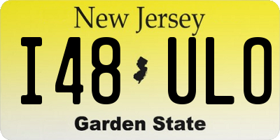 NJ license plate I48ULO