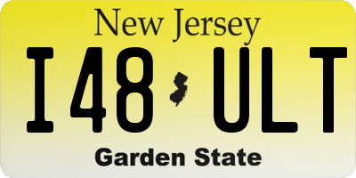 NJ license plate I48ULT