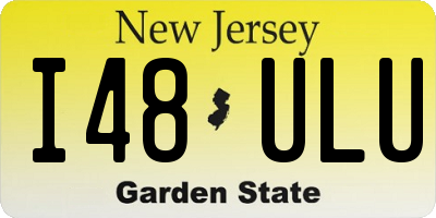 NJ license plate I48ULU