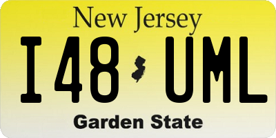 NJ license plate I48UML