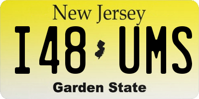 NJ license plate I48UMS