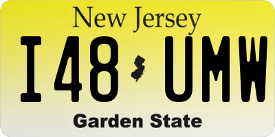 NJ license plate I48UMW