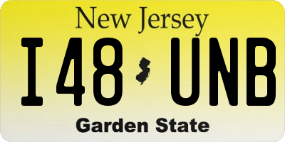 NJ license plate I48UNB