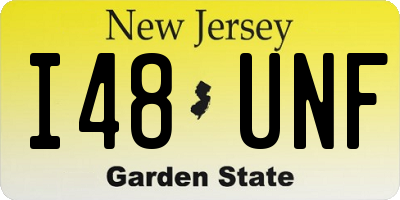 NJ license plate I48UNF