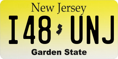 NJ license plate I48UNJ