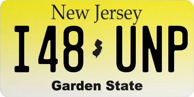 NJ license plate I48UNP