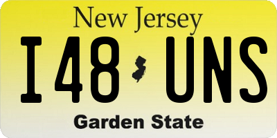 NJ license plate I48UNS